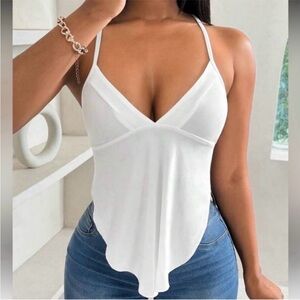 SHEIN Elegant White Women's Top